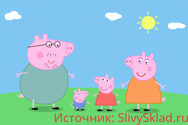 Картинка Английский язык, начальный уровень по мультику Peppa Pig