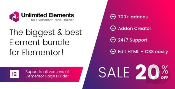 Картинка [ThemeForest] Unlimited Elements for Elementor Page Builder v1.4.3 NULLED