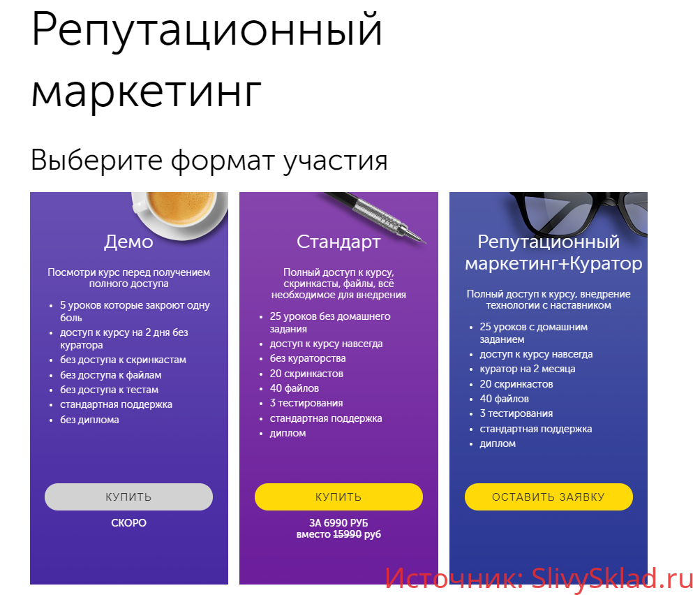 Картинка [Бизнес Молодость] Репутационный маркетинг. Пакет Стандарт (2019)