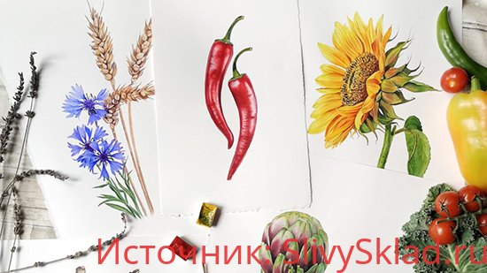 Картинка [art-creativity] [Нина Петровская] Осенняя ботаника. Урожай. (2019)