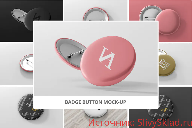 Картинка [visconbiz] Mockup Bages (Бейджики)