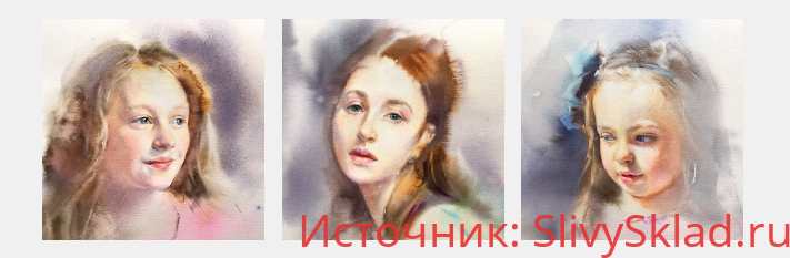 Картинка [Kalachevaschool] Акварельный портрет «Взросление» (2019)