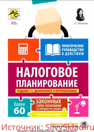 Картинка [Эльвира Митюкова] Налоговое планирование: более 60 законных схем, за которые не сажают. 3 издание