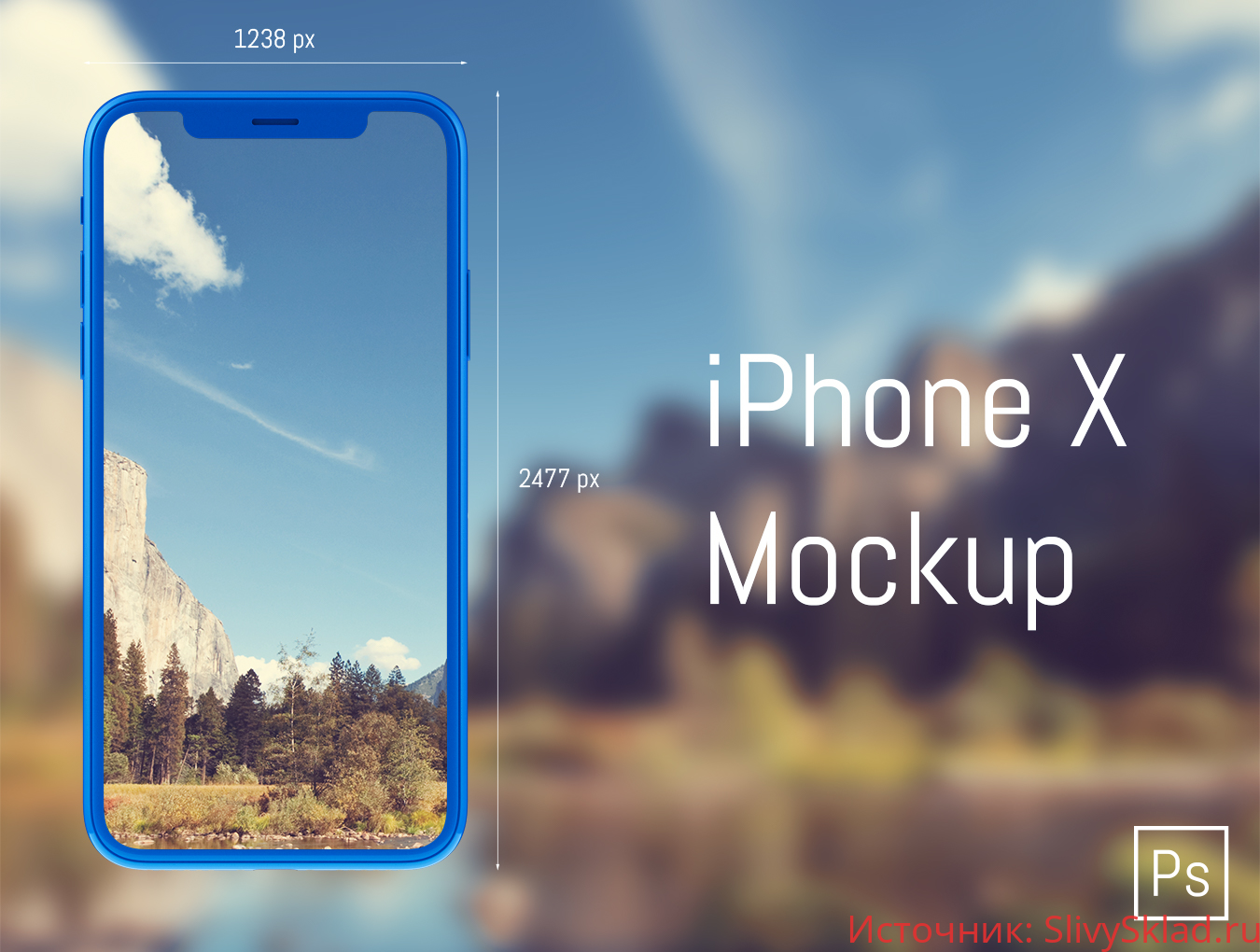 Картинка [ui8.net] iPhone X AIR Mockup