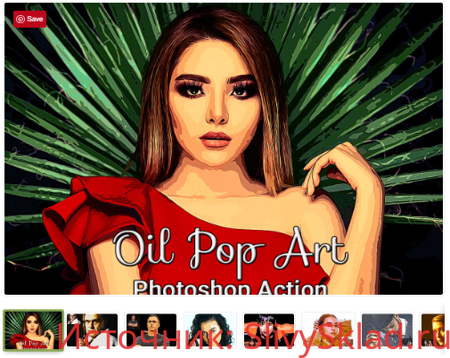 Картинка [Creativemarket] Oil Pop Art Photoshop Action (2020)
