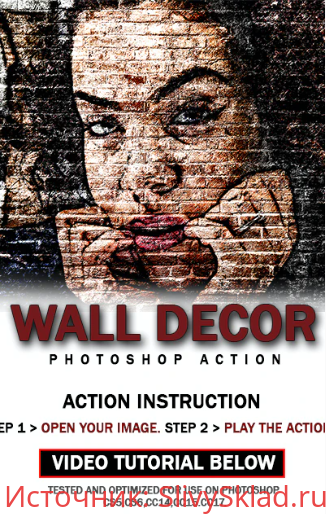 Картинка [Graphicriver] Wall Decor Photoshop Action (2020)
