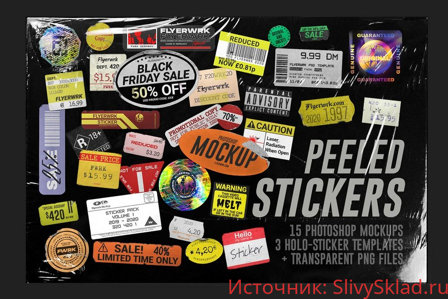Картинка [Creativemarket] Peeled Paper Stickers (2020)