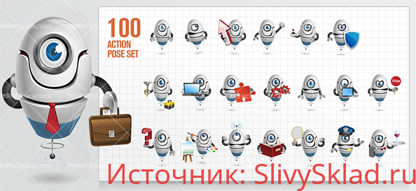 Картинка [Графика] 2 персонажа робота для сайтов и блогов.