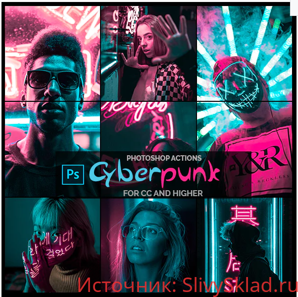 Картинка [Graphicriver] Cyberpunk - Photoshop Actions (2020)