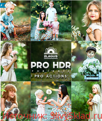 Картинка [Graphicriver] PRO HDR Portrait Photoshop Actions (2020)
