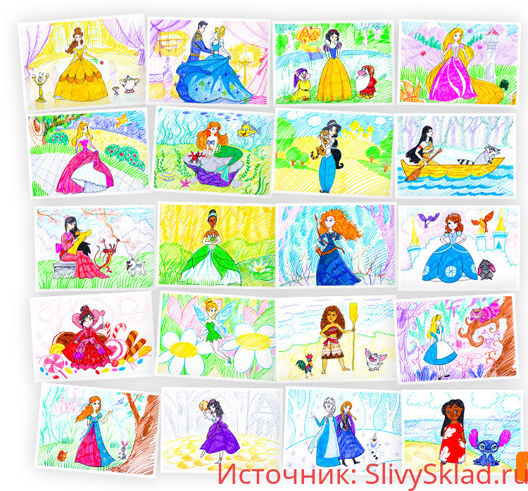 Картинка [Skillberry] Рисование для детей. Учимся рисовать принцесс Disney (2020)