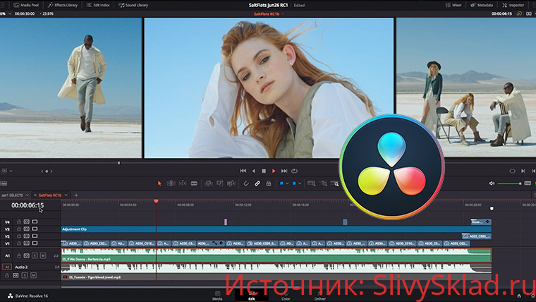 Картинка [Дмитрий Ларионов] Практика монтажа ролика в Davinci Resolve (2020)