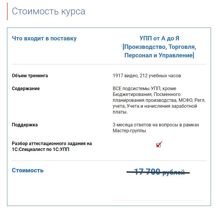 Картинка «УПП от А до Я» Полный Дистанционный Тренинг по 1С:УПП