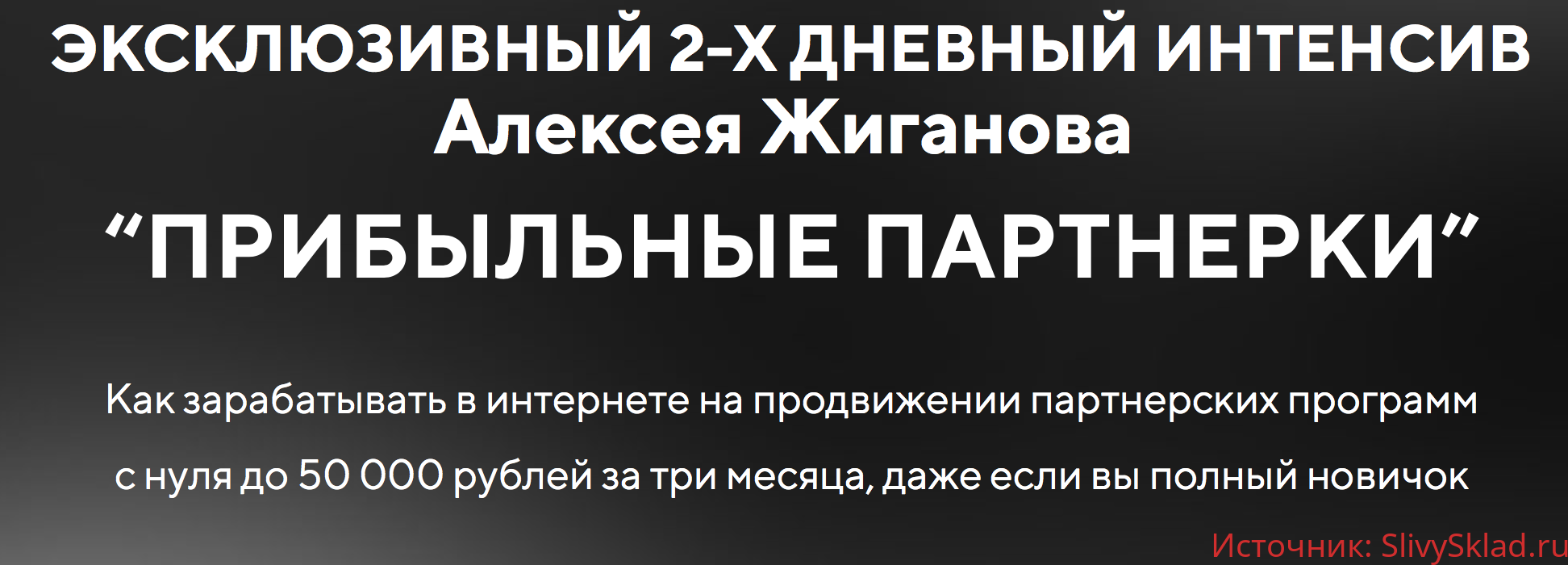 Картинка [Алексей Жиганов] Эксклюзивный 2-х дневный интенсив «Прибыльные партнерки»